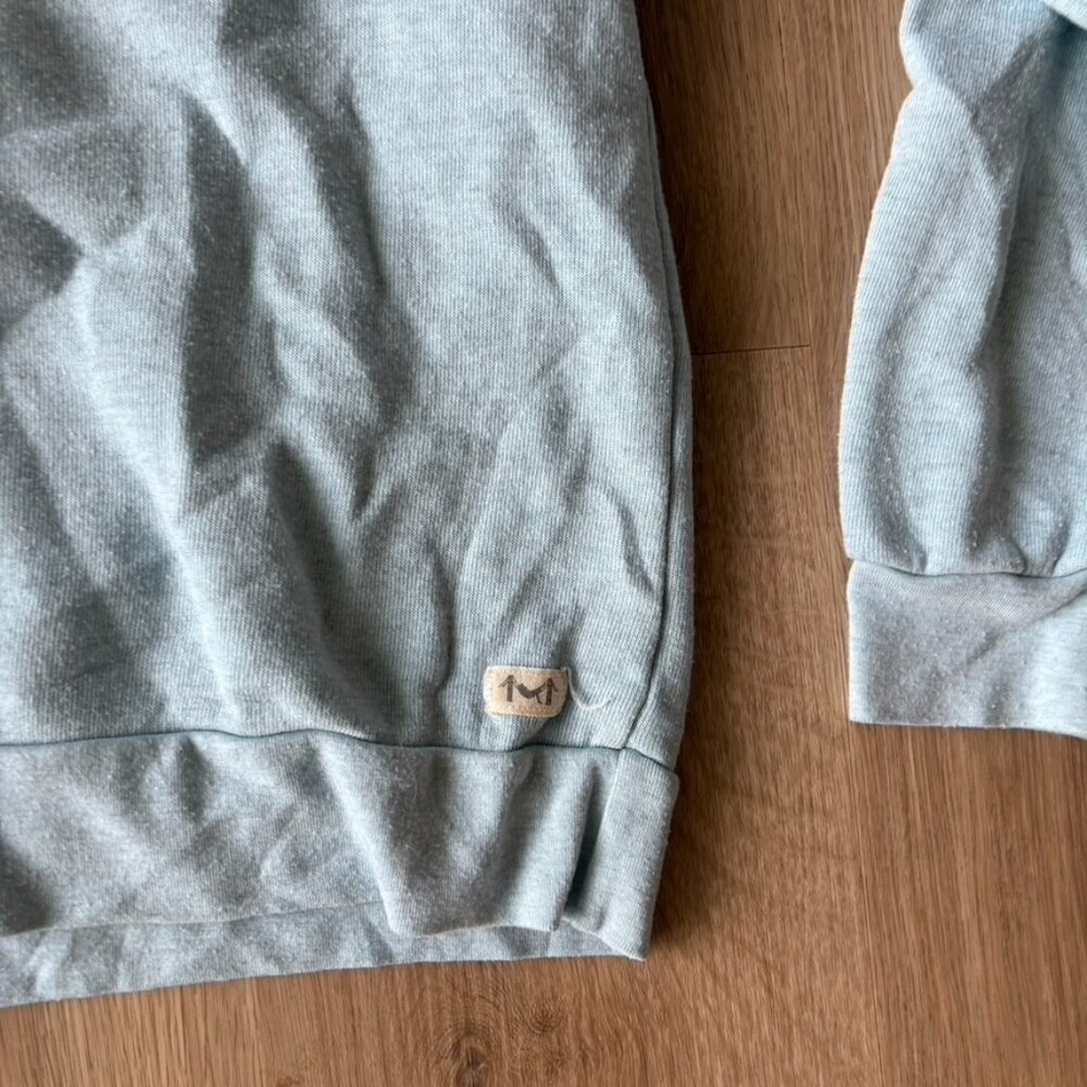 ** Marine Layer Women's Light Blue DOMO Pullover Sweatshirt Medium - Picture 3 of 6